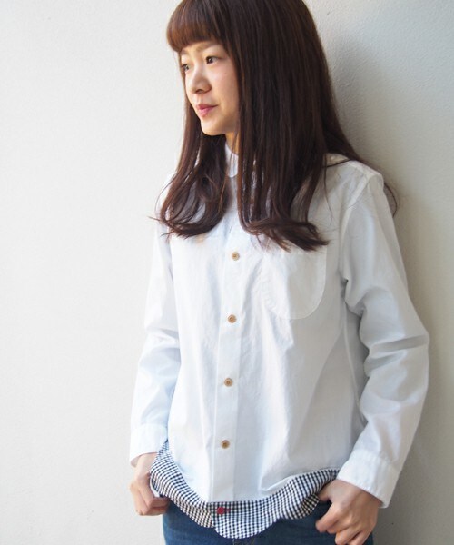 FRAPBOIS half（フラボアハーフ）の「パーラーシャツ（シャツ/ブラウス・レディース・ホワイト/ベージュ・1/2）」の13枚目の写真