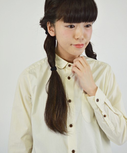 FRAPBOIS half（フラボアハーフ）の「パーラーシャツ（シャツ/ブラウス・レディース・ホワイト/ベージュ・1/2）」の3枚目の写真