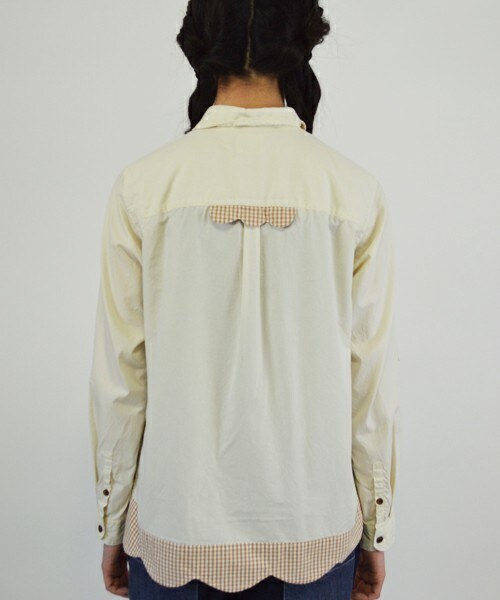 FRAPBOIS half（フラボアハーフ）の「パーラーシャツ（シャツ/ブラウス・レディース・ホワイト/ベージュ・1/2）」の6枚目の写真