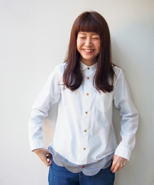 FRAPBOIS half（フラボアハーフ）の「パーラーシャツ（シャツ/ブラウス・レディース・ホワイト/ベージュ・1/2）」の11枚目の写真