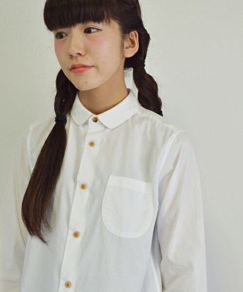 FRAPBOIS half（フラボアハーフ）の「パーラーシャツ（シャツ/ブラウス・レディース・ホワイト/ベージュ・1/2）」の7枚目の写真