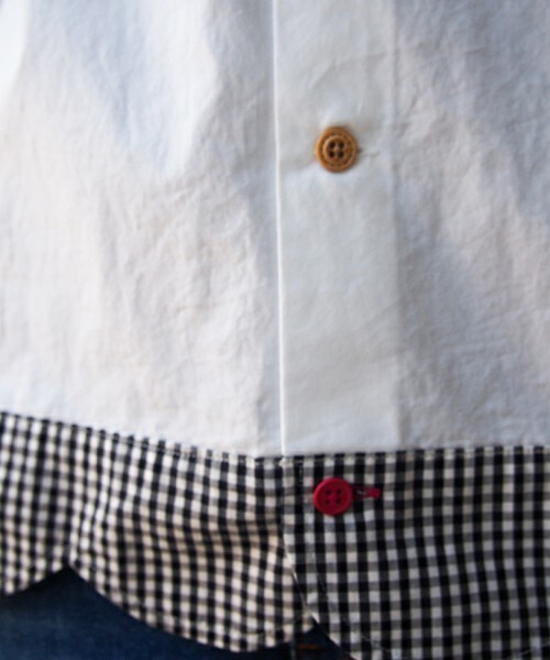 FRAPBOIS half（フラボアハーフ）の「パーラーシャツ（シャツ/ブラウス・レディース・ホワイト/ベージュ・1/2）」の12枚目の写真