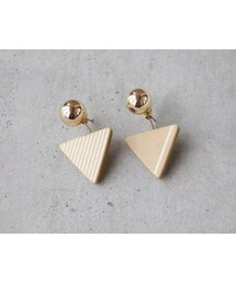 ilocami | 三角ピアス&イヤリング【キャメル】(ピアス（両耳用）)
