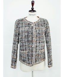 INSTYLEFIT | クラシックツイードジャケット(ノーカラージャケット)