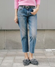 DHOLIC | クロップドブルーデニムパンツ(デニムパンツ)
