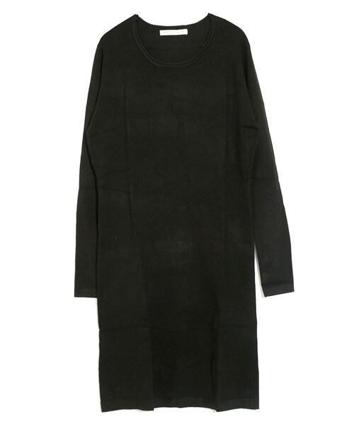 aimoha（アイモハ）の「ベーシックUネックニットワンピース（ワンピース・レディース・ネイビー/ブラック・フリー）」の2枚目の写真