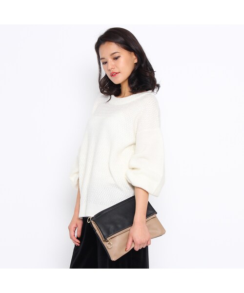 OZOC（オゾック）の「リバーシブルミニバッグ（バッグ・レディース・キャメル/ブラック/グリーン/ボルドー・その他）」の8枚目の写真