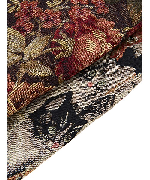 w closet(ダブルクローゼット)の「ジャガード織り台形スカート(スカート・レディース・ネコ/花・FREE)」の10枚目の写真