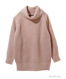 w closet | 片畦編みタートルネックニット(トップス)