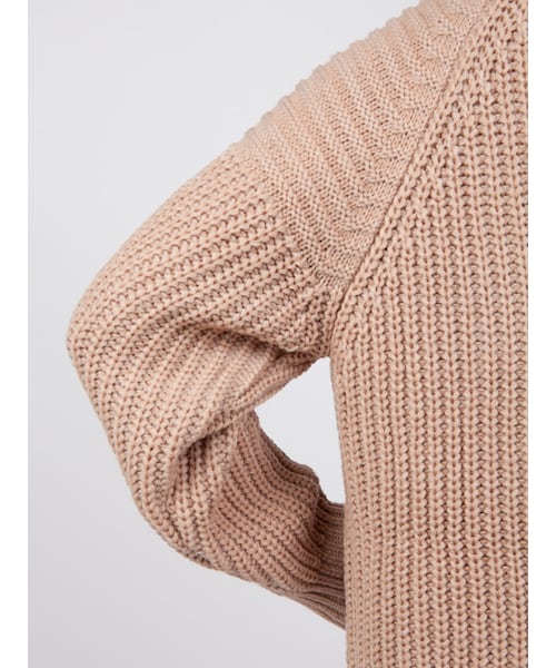 w closet（ダブルクローゼット）の「片畦編みタートルネックニット（トップス・レディース・エクリュ/グレー/ピンクベージュ・FREE）」の13枚目の写真