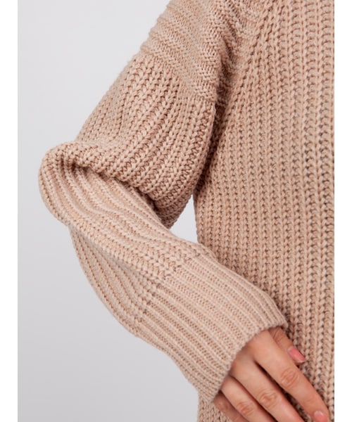w closet（ダブルクローゼット）の「片畦編みタートルネックニット（トップス・レディース・エクリュ/グレー/ピンクベージュ・FREE）」の10枚目の写真
