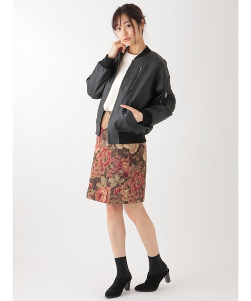 w closet（ダブルクローゼット）の「ガーター編みボトルネックニット（トップス・レディース・オフホワイト/Lグレー/Dピンク・FREE）」の12枚目の写真