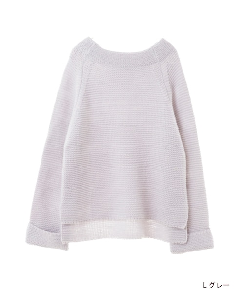 w closet（ダブルクローゼット）の「ガーター編みボトルネックニット（トップス・レディース・オフホワイト/Lグレー/Dピンク・FREE）」の2枚目の写真