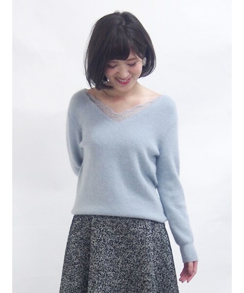 31 Sons de mode（トランテアン　ソン　ドゥ　モード）の「《予約アイテム》（トップス・レディース・オフホワイト/ネイビー/サックスブルー・36）」の4枚目の写真