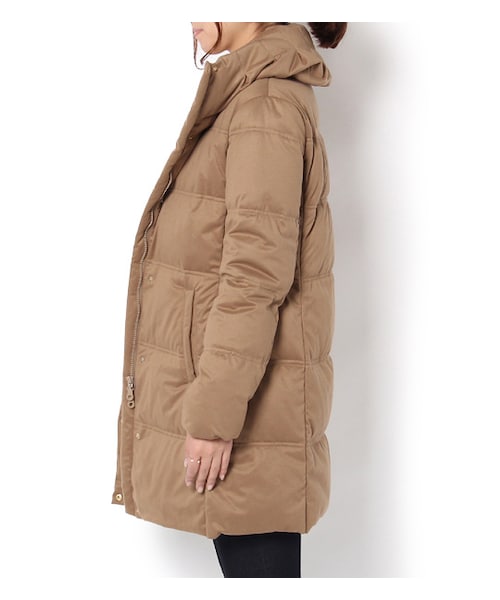 laboratory work（ラボラトリーワーク）の「ストレッチダウンコート（ジャケット/アウター・レディース・ブラック/ベージュ/ネイビー・S/M）」の5枚目の写真