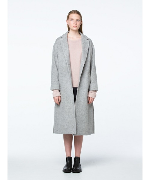koe（コエ）の「ロングスリットチェスターコート（ジャケット/アウター・レディース・ライトグレー・S/M/L）」の2枚目の写真