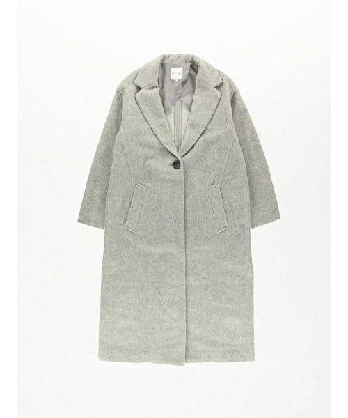 koe（コエ）の「ロングスリットチェスターコート（ジャケット/アウター・レディース・ライトグレー・S/M/L）」の8枚目の写真