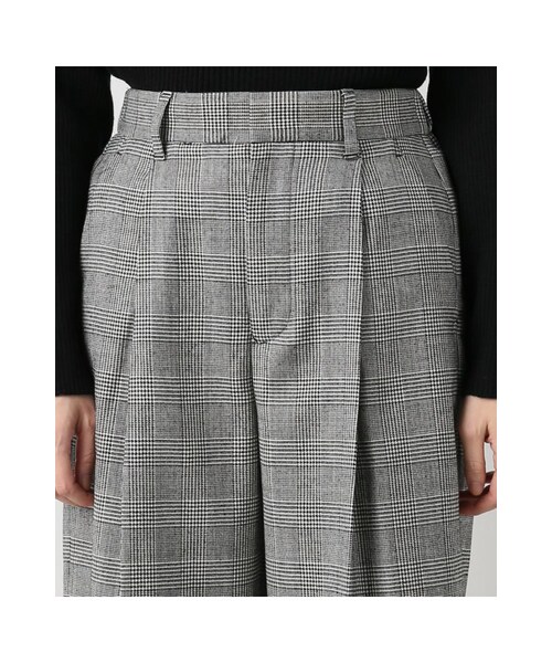 JOURNAL STANDARD(ジャーナルスタンダード)の「チェックストレッチワイドパンツ(パンツ・ブラック A/ブラック D/グレーA・36/38/40)」の9枚目の写真