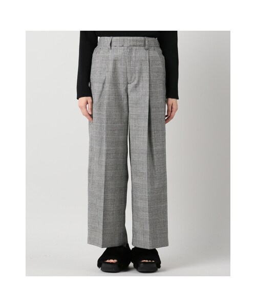 JOURNAL STANDARD(ジャーナルスタンダード)の「チェックストレッチワイドパンツ(パンツ・ブラック A/ブラック D/グレーA・36/38/40)」の6枚目の写真