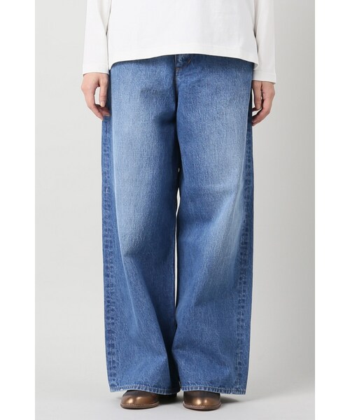 JOURNAL STANDARD（ジャーナルスタンダード）の「12.75ozオールドデニムワイド5ポケットパンツ（パンツ・ネイビー/ブルー・36/38/40）」の2枚目の写真