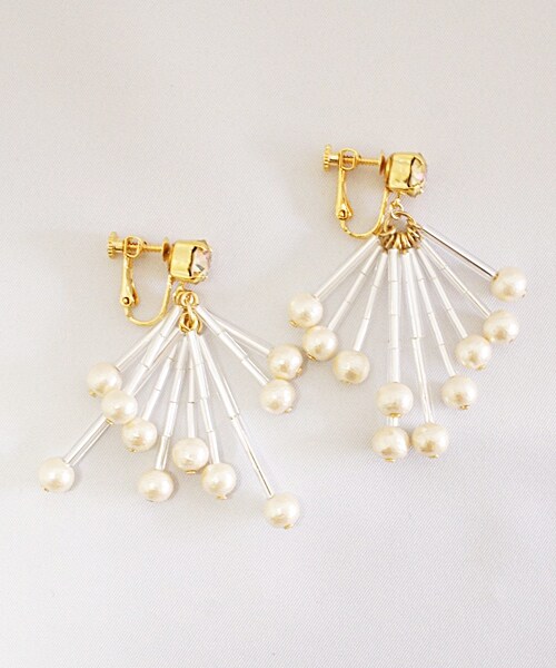 PAULOWNIA(ポロウニア)の「スワロフリンジ(ピアス(両耳用)・レディース・レッド/ゴールド/ブラック・Free)」の7枚目の写真