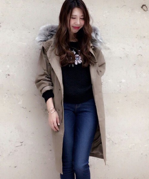 archives（アルシーヴ）の「ライナー付きモッズコート（モッズコート・レディース・ブラック/グレー/カーキ・MEDIUM）」の2枚目の写真