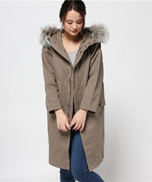 archives（アルシーヴ）の「ライナー付きモッズコート（モッズコート・レディース・ブラック/グレー/カーキ・MEDIUM）」の16枚目の写真