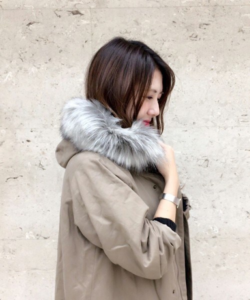 archives（アルシーヴ）の「ライナー付きモッズコート（モッズコート・レディース・ブラック/グレー/カーキ・MEDIUM）」の17枚目の写真