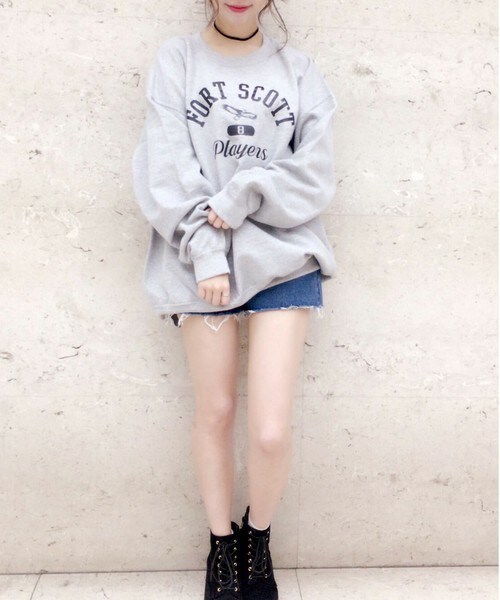 archives(アルシーヴ)の「【ZOZOTOWN限定】 used加工裏起毛トレーナー(Tシャツ/カットソー・レディース・ブラック/グレー/ワイン・MEDIUM)」の16枚目の写真