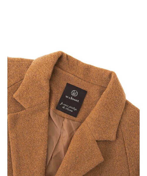 w closet（ダブルクローゼット）の「ウールベルト付ガウンコート（ジャケット/アウター・レディース・キナリ/キャメル/グレー・FREE）」の7枚目の写真