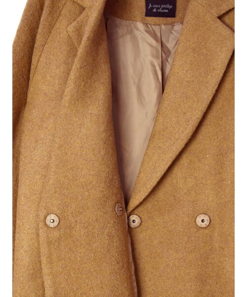 w closet（ダブルクローゼット）の「ウールベルト付ガウンコート（ジャケット/アウター・レディース・キナリ/キャメル/グレー・FREE）」の9枚目の写真