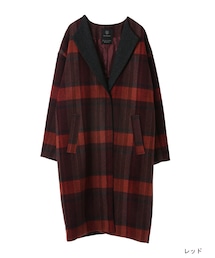 w closet | 起毛チェック柄オープンカラーコート(ジャケット/アウター)