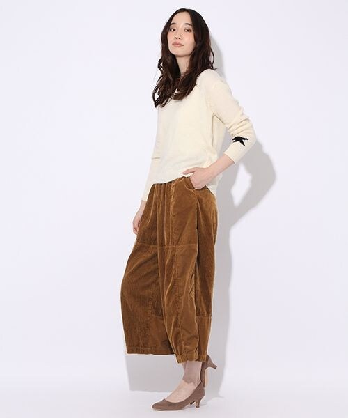 niko and...（ニコアンド）の「コールハギハギニーパンツ（パンツ・ブラック/キャメル/グリーン）」の5枚目の写真