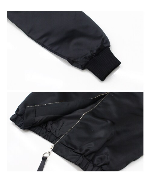 ANAP（アナップ）の「BIGシルエットMA-1ジャケット（ジャケット/アウター・レディース・カーキ/ブラック/ワイン・one size）」の15枚目の写真