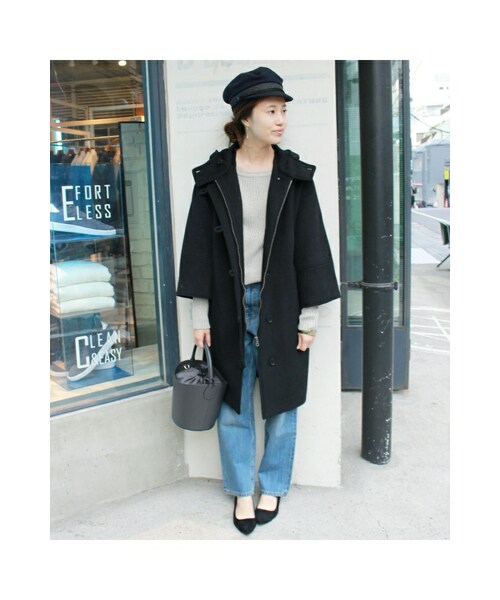 SLOBE IENA ダッフルコート フード付き SLOBE IENA 黄み系ベージュ ダッフルコート フード付き サイズ36