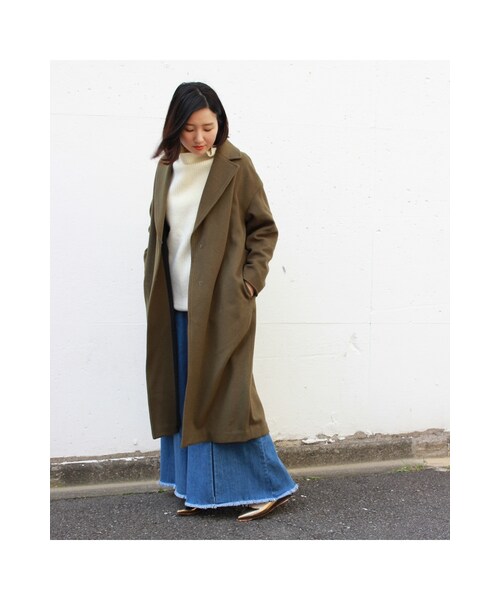 JOURNAL STANDARD（ジャーナルスタンダード）の「《予約》アゼハイネックプルオーバー◆（トップス・ブラック/ナチュラル/キャメル/グリーン B・フリー）」の15枚目の写真