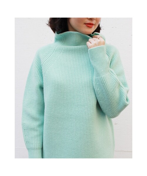 JOURNAL STANDARD（ジャーナルスタンダード）の「《予約》アゼハイネックプルオーバー◆（トップス・ブラック/ナチュラル/キャメル/グリーン B・フリー）」の10枚目の写真