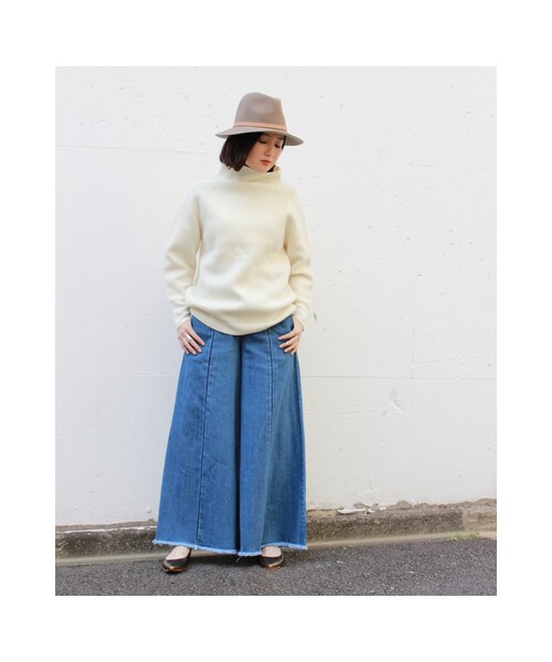 JOURNAL STANDARD（ジャーナルスタンダード）の「《予約》アゼハイネックプルオーバー◆（トップス・ブラック/ナチュラル/キャメル/グリーン B・フリー）」の13枚目の写真