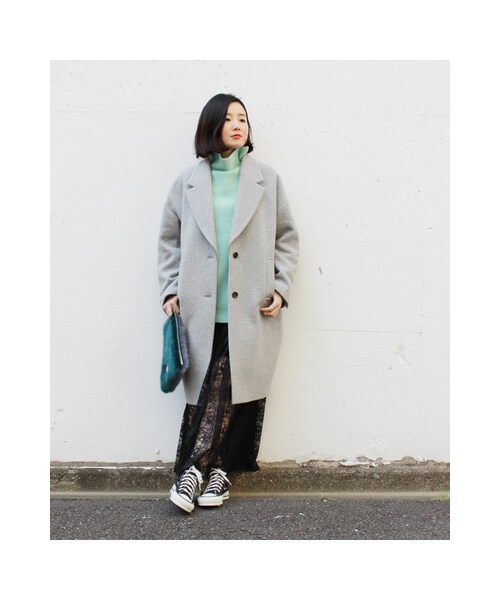 JOURNAL STANDARD（ジャーナルスタンダード）の「《予約》アゼハイネックプルオーバー◆（トップス・ブラック/ナチュラル/キャメル/グリーン B・フリー）」の9枚目の写真