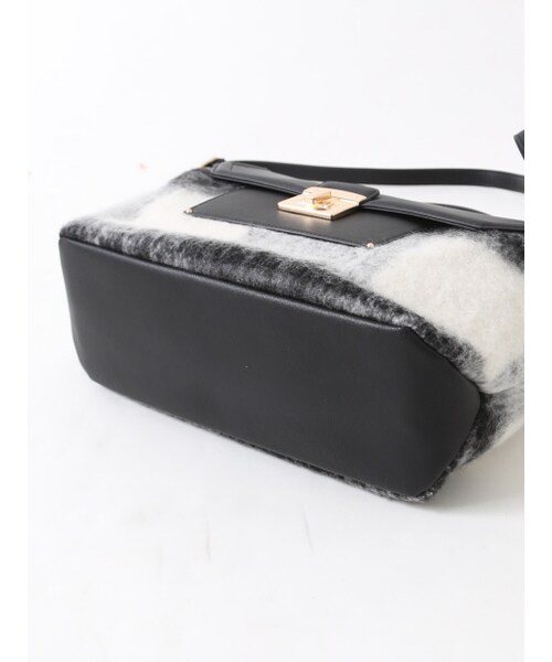 LOWELL things（ロウェル　シングス）の「ウールコンビドクターBAG（ショルダーバッグ・レディース・BLK/OR/LEO・F）」の5枚目の写真