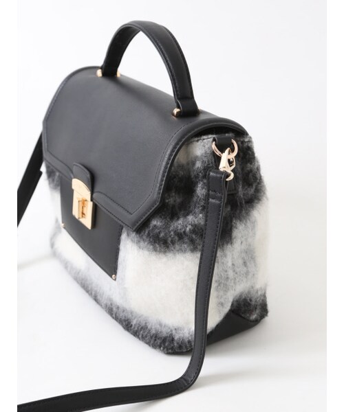 LOWELL things（ロウェル　シングス）の「ウールコンビドクターBAG（ショルダーバッグ・レディース・BLK/OR/LEO・F）」の3枚目の写真