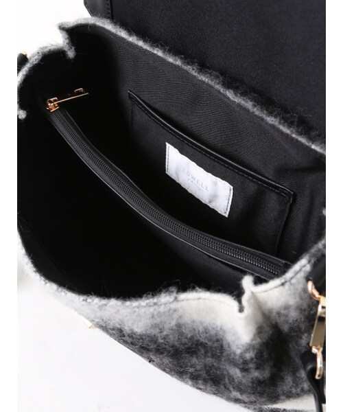 LOWELL things（ロウェル　シングス）の「ウールコンビドクターBAG（ショルダーバッグ・レディース・BLK/OR/LEO・F）」の7枚目の写真