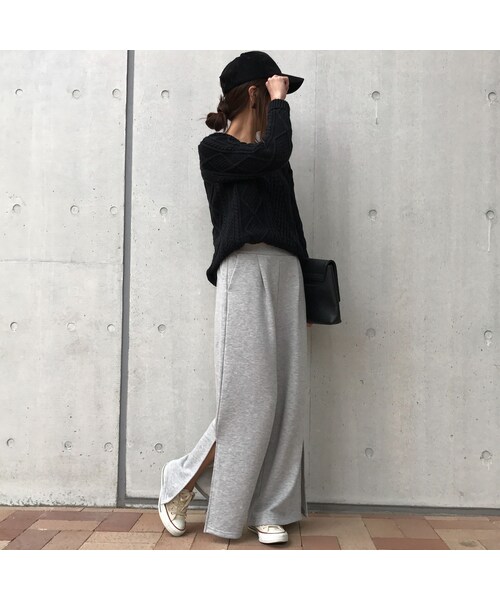 copine（コピン）の「★再入荷★大人可愛いサイドスリットスウェットワイドパンツ(3color）（その他パンツ・レディース・その他）」の4枚目の写真