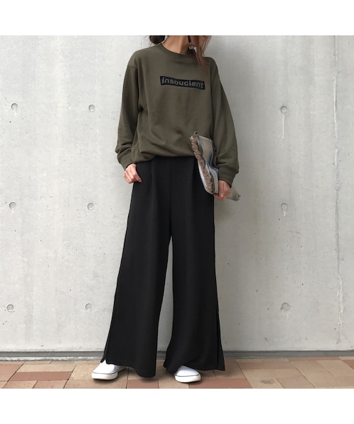 copine（コピン）の「★再入荷★大人可愛いサイドスリットスウェットワイドパンツ(3color）（その他パンツ・レディース・その他）」の11枚目の写真