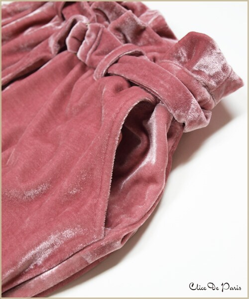 paravion（パラビオン）の「ベロアワイドパンツ（パンツ・レディース・ブラック/グレー/ピンク・ワンサイズ）」の5枚目の写真