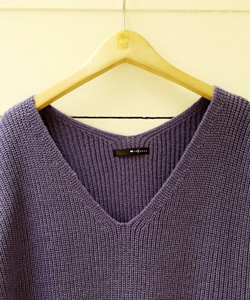 archives（アルシーヴ）の「【限定予約】スリットニットワンピース（ワンピース・レディース・アイボリー/グレー/モカ/サックスブルー/イエロー・MEDIUM）」の20枚目の写真