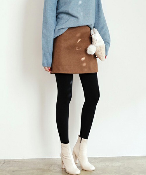 DHOLIC(ディーホリック)の「ウール混Aラインミニスカート(スカート・レディース・ブラウン/ディープグリーン/ブラックグレー/ブラック/レッド・S/M)」の1枚目の写真