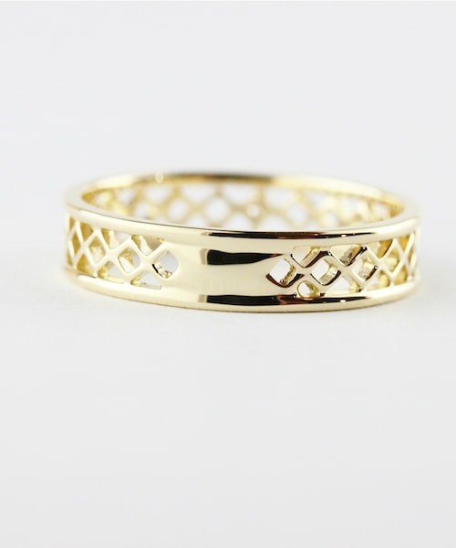 pinacoteca（ピナコテーカ）の「ピナコテーカ 698 レーシー クロス 一粒ダイヤモンド レイヤード リング ピンキーリング 0.015ct（リング・レディース・ゴールド・マイナス5号〜13号）」の6枚目の写真