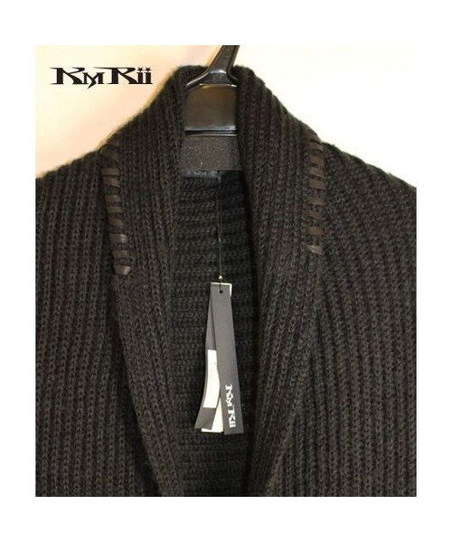 kmriiケムリモヘアニットカーディガンレザーifsixwasnine lgb