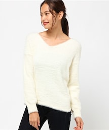 actuel | フェザーヤーンVネックP/O　Ⅱ(ニット/セーター)